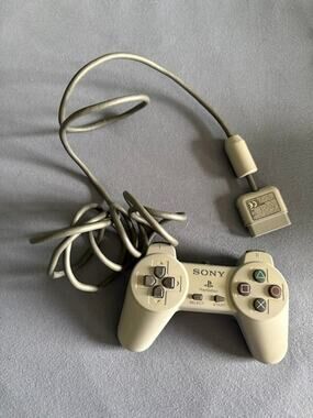 Official OEM Gray Standard Sony Playstation 1 Controller Tested SCPH-1080